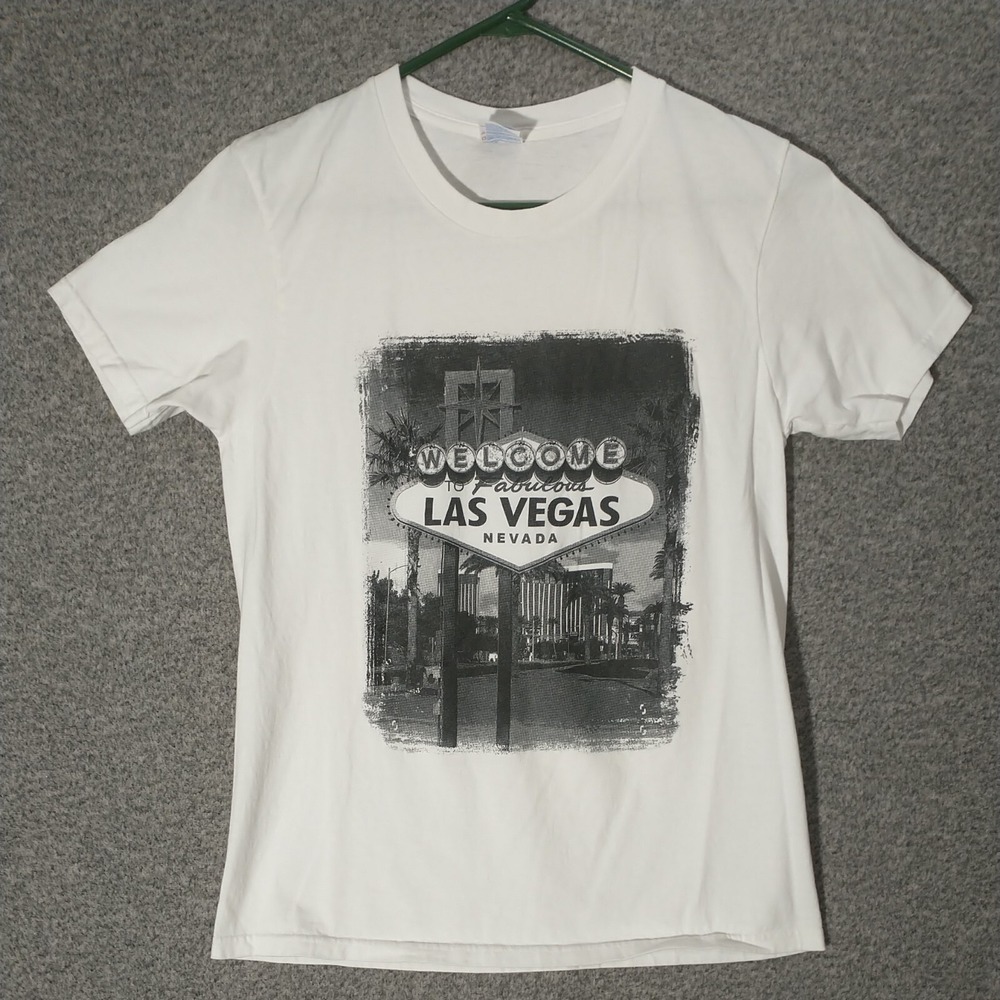 Las Vegas Strip Shirt Mens Welcome To Las Vegas T-Shirt Medium Vacation Wedding